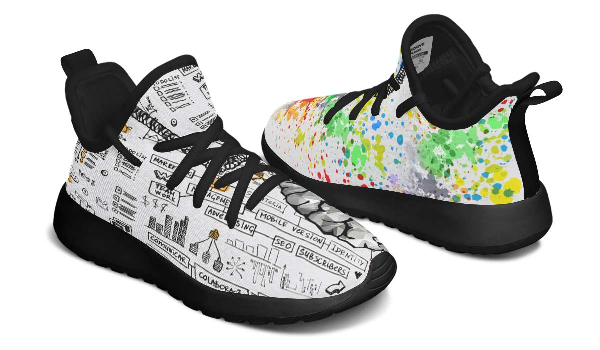 Right Brain Left Brain Kids Sneakers