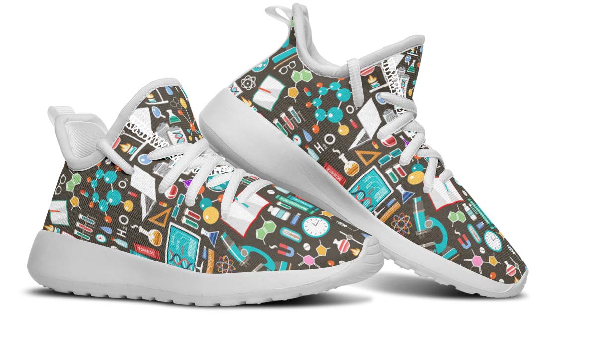Science Pattern Kids Sneakers