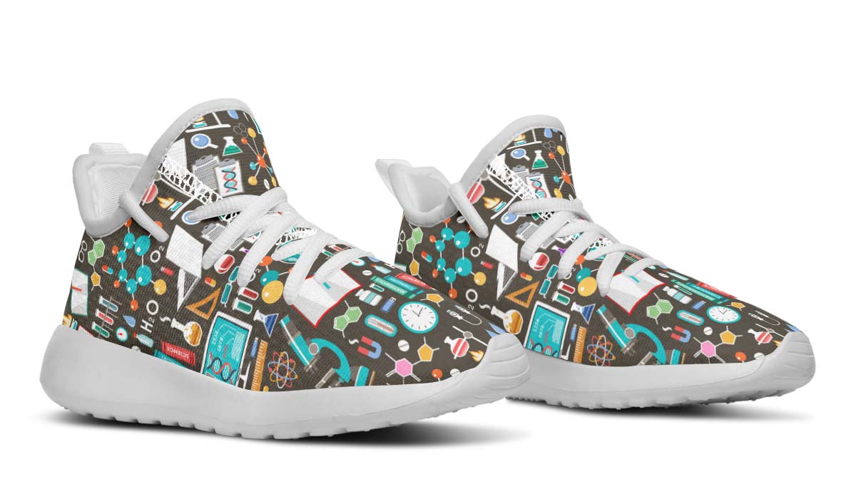 Science Pattern Kids Sneakers