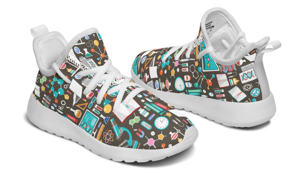 Science Pattern Kids Sneakers