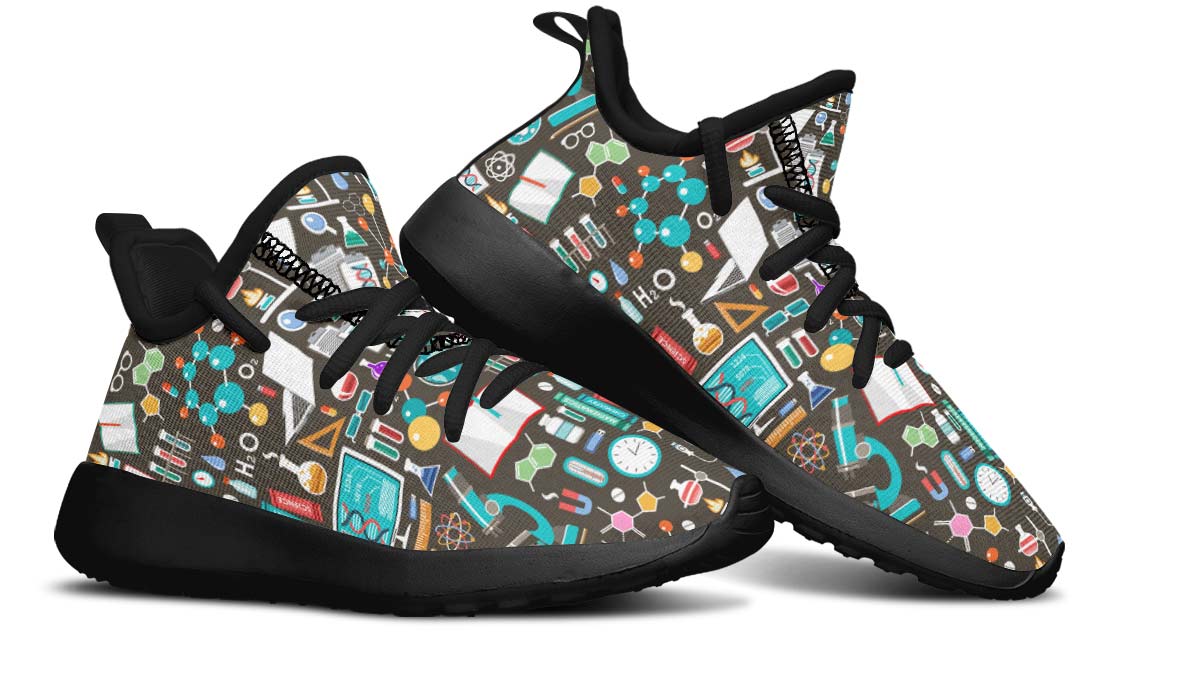 Science Pattern Kids Sneakers
