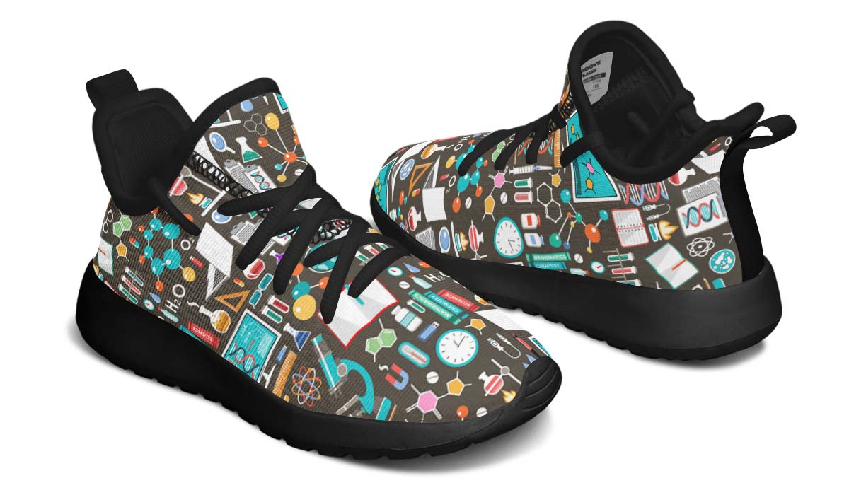 Science Pattern Kids Sneakers