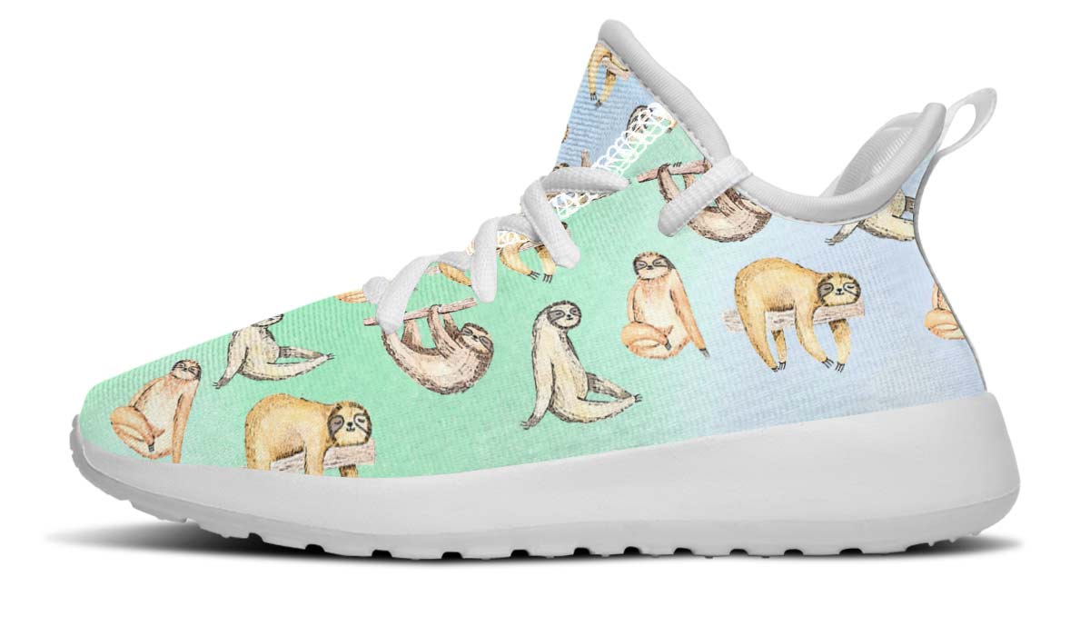 Sloth Pattern Kids Sneakers