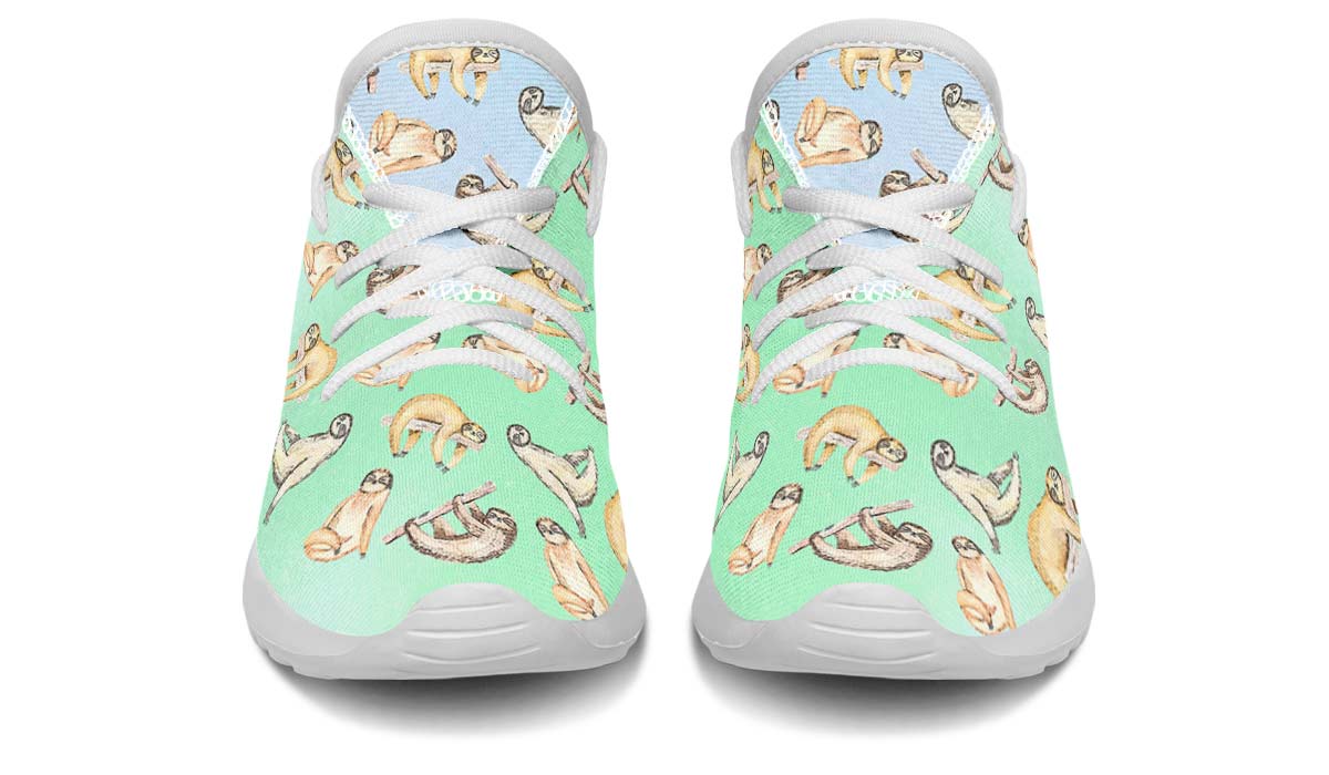 Sloth Pattern Kids Sneakers