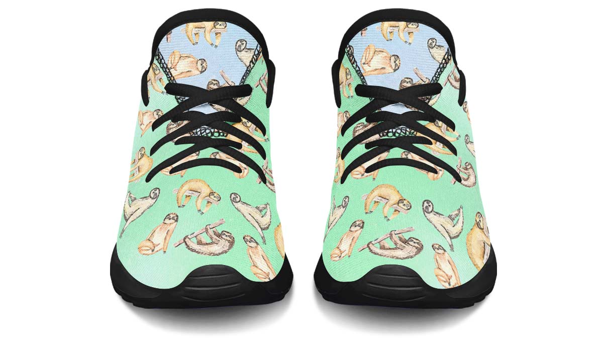 Sloth Pattern Kids Sneakers
