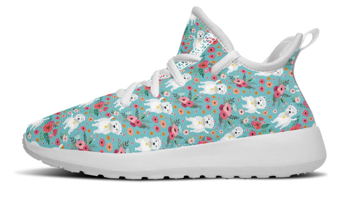 Westie Flower Kids Sneakers