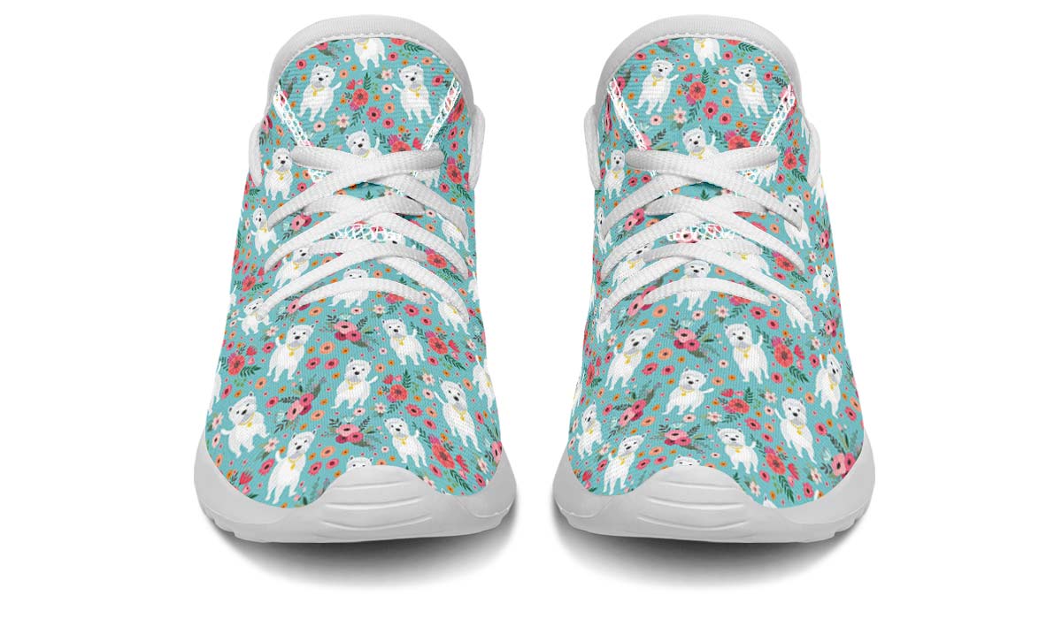 Westie Flower Kids Sneakers