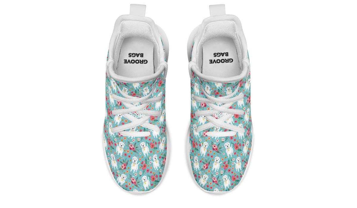 Westie Flower Kids Sneakers