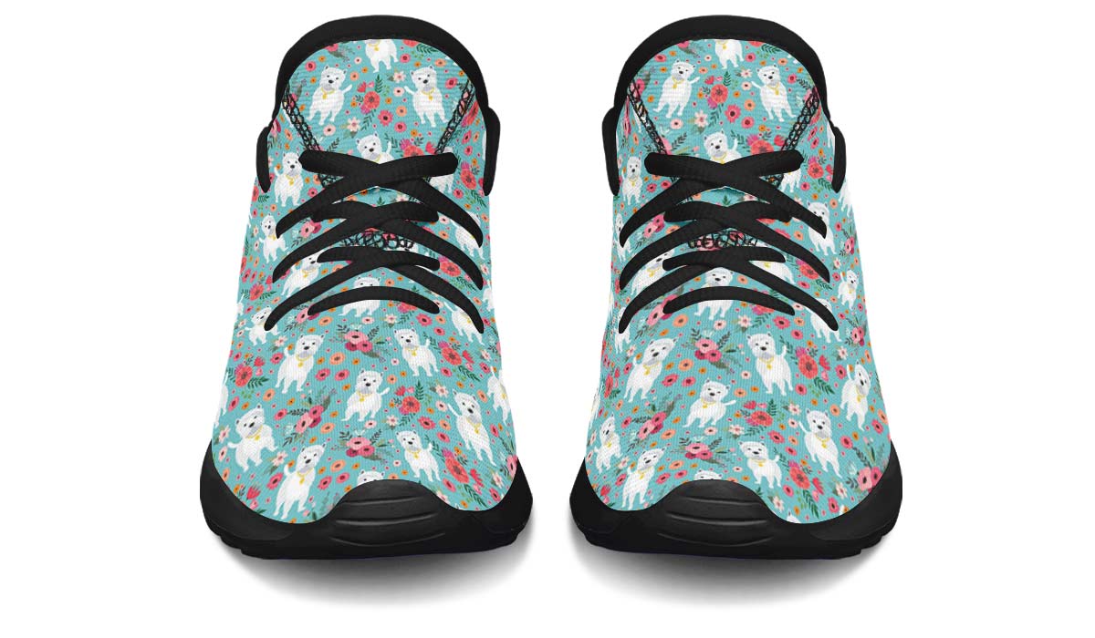 Westie Flower Kids Sneakers