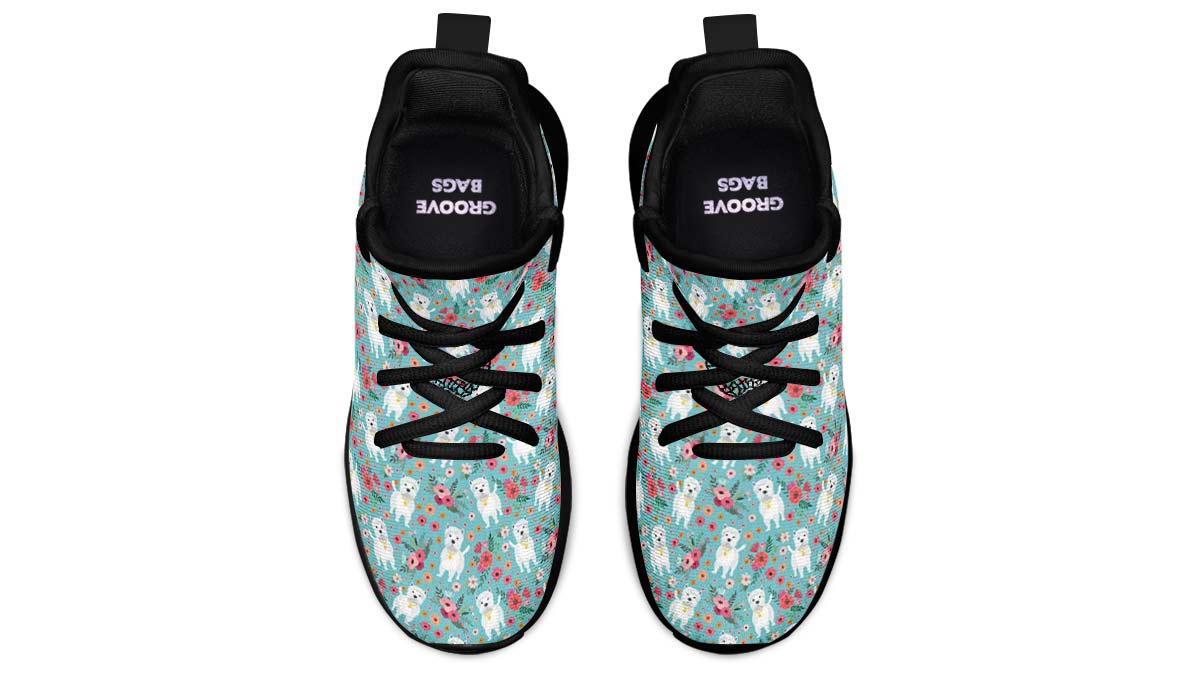 Westie Flower Kids Sneakers