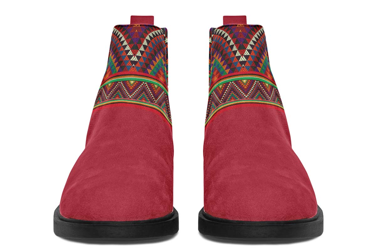 Triangles Pattern Red