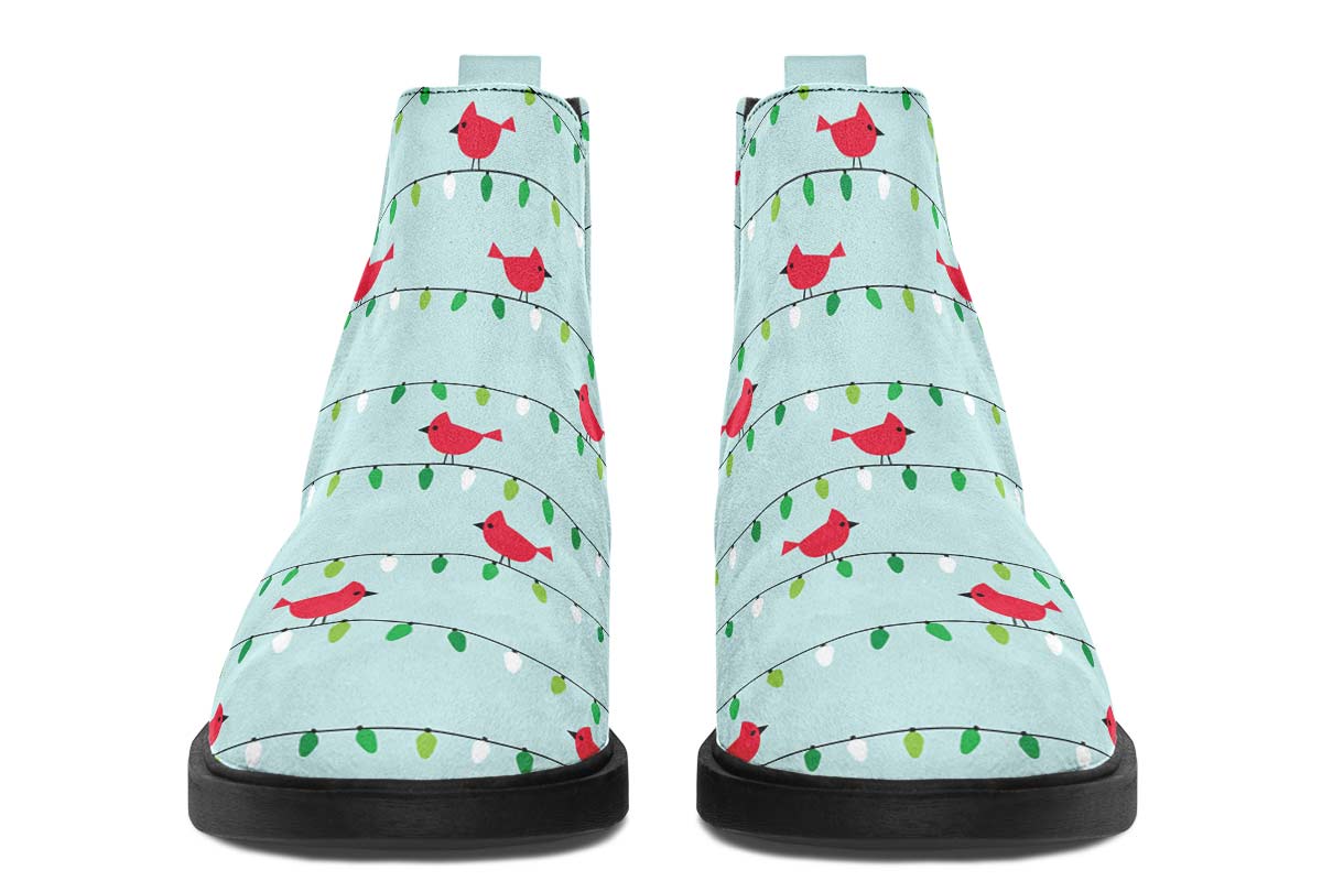 Birds On Christmas Lights Neat Vibe Boots