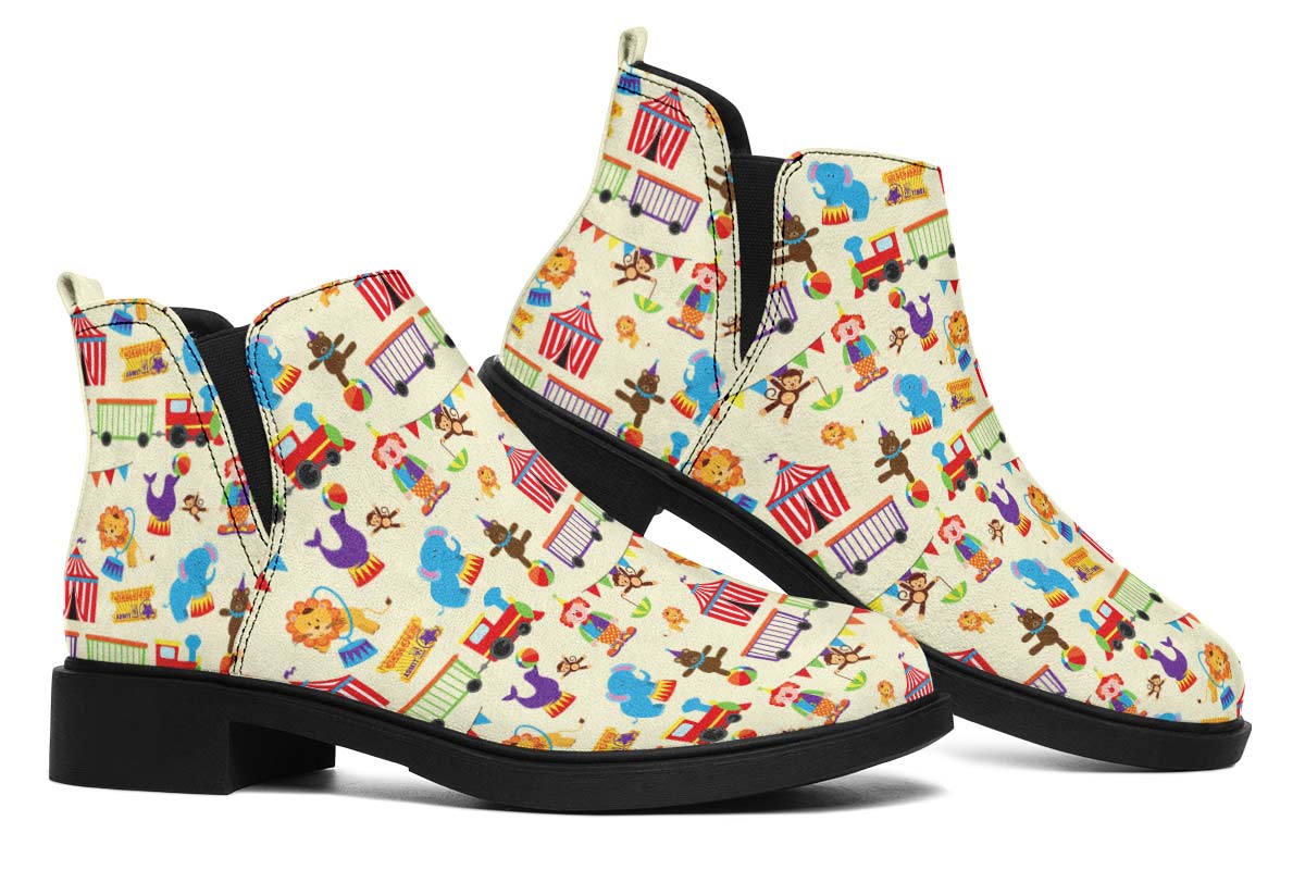 Circus Pattern Neat Vibe Boots