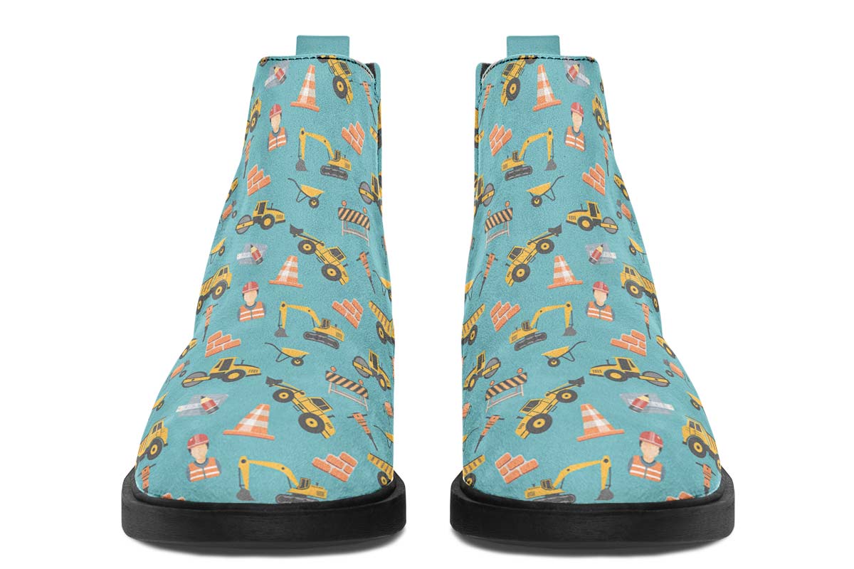 Construction Pattern Neat Vibe Boots