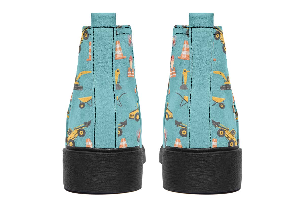 Construction Pattern Neat Vibe Boots