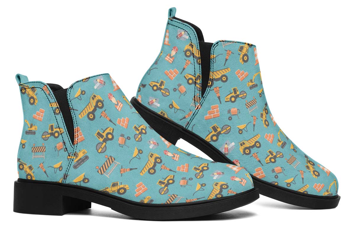 Construction Pattern Neat Vibe Boots