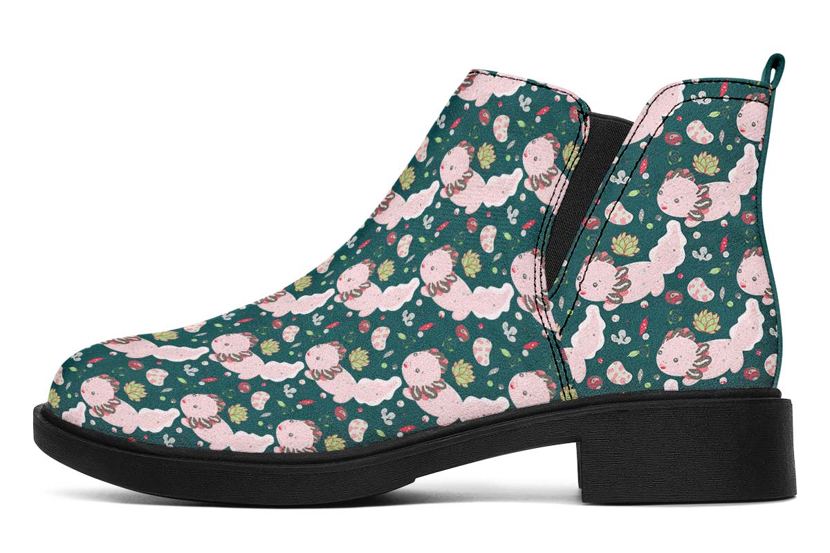 Cue Axolotl Pattern Neat Vibe Boots