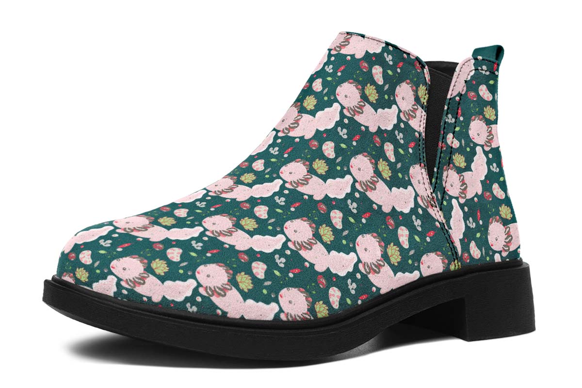 Cue Axolotl Pattern Neat Vibe Boots