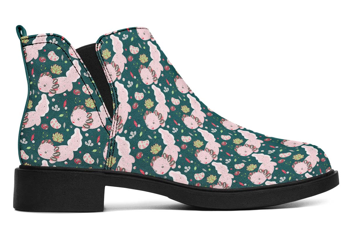 Cue Axolotl Pattern Neat Vibe Boots