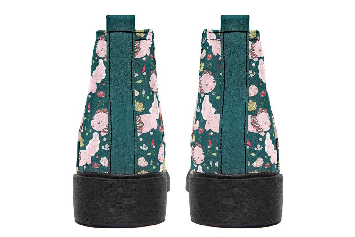 Cue Axolotl Pattern Neat Vibe Boots