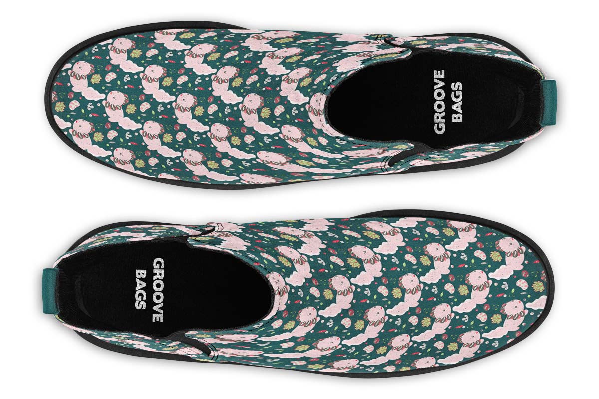 Cue Axolotl Pattern Neat Vibe Boots