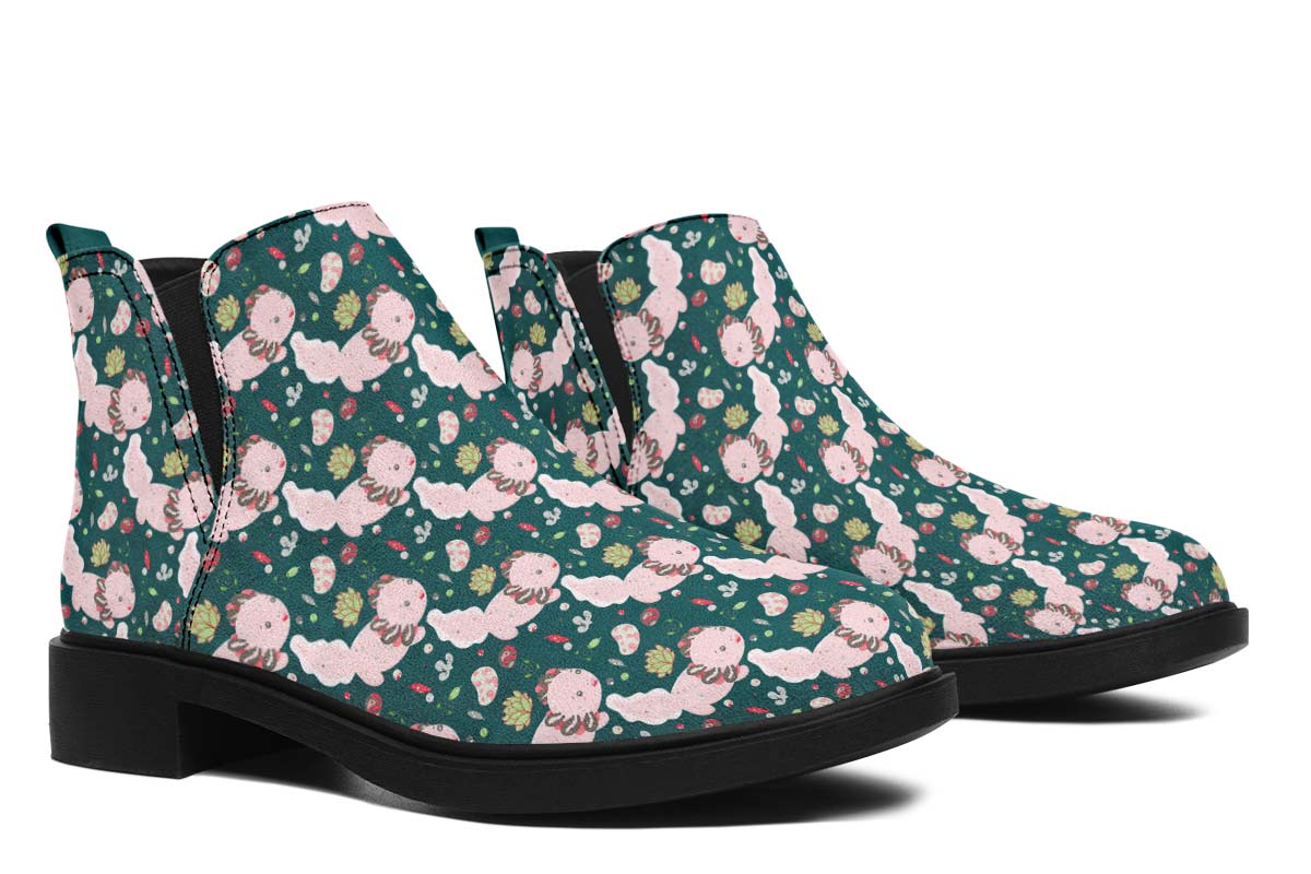 Cue Axolotl Pattern Neat Vibe Boots