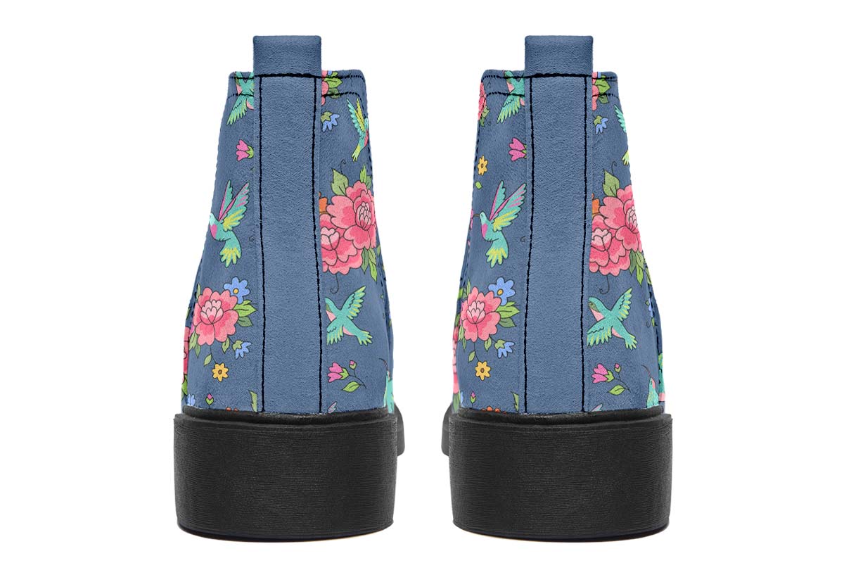 Cute Hummingbirds Pattern Neat Vibe Boots
