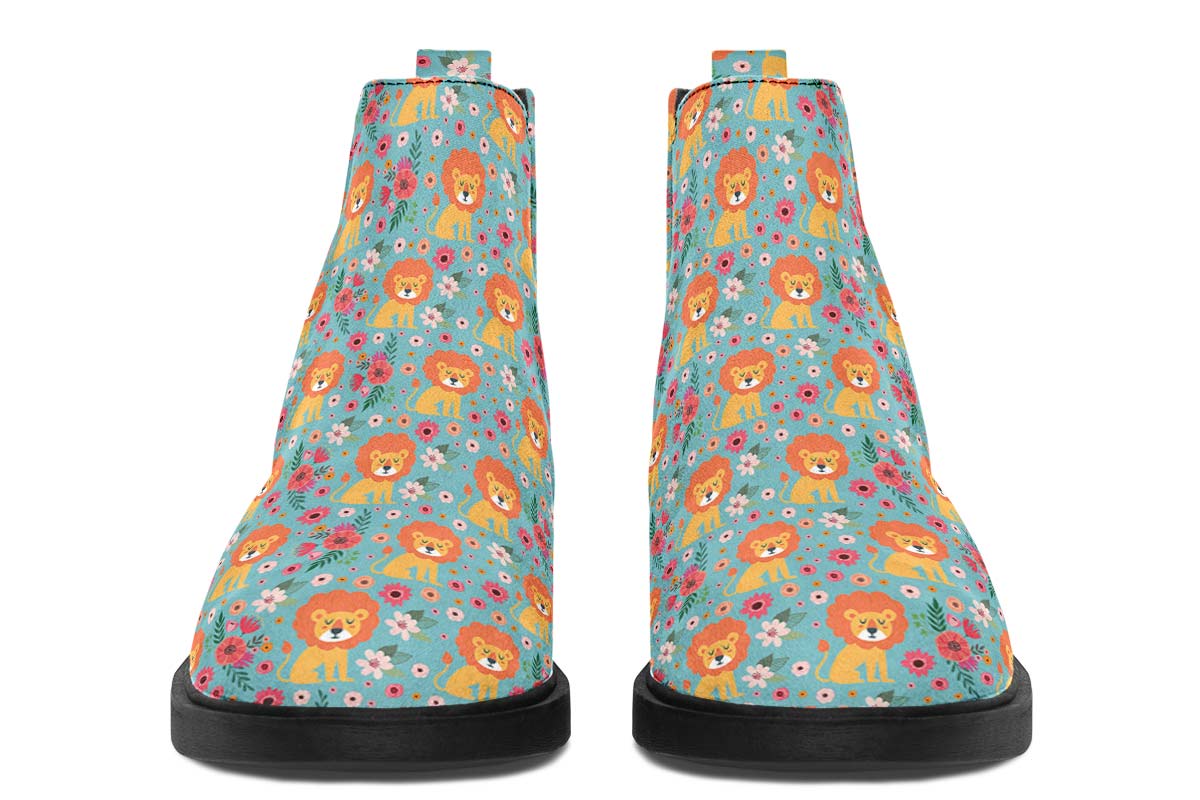 Cute Lion Pattern Neat Vibe Boots