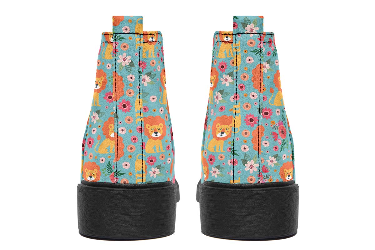 Cute Lion Pattern Neat Vibe Boots
