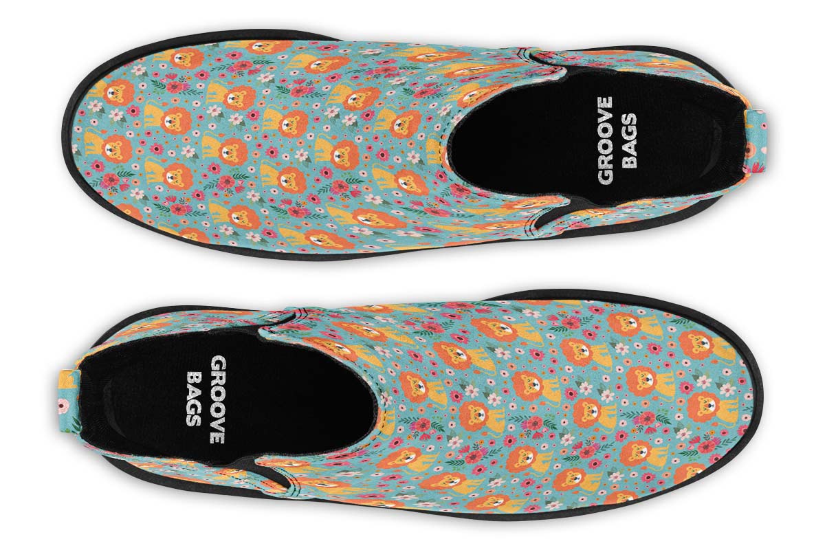 Cute Lion Pattern Neat Vibe Boots