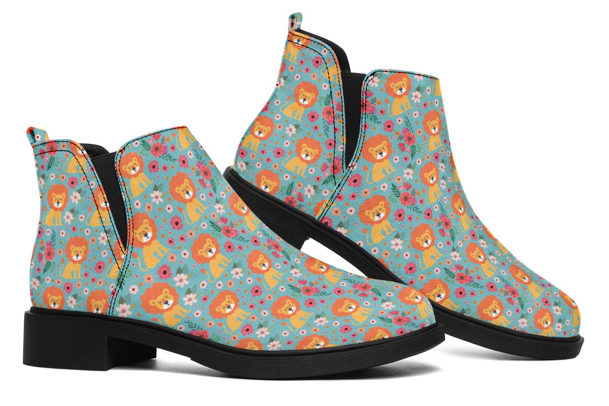 Cute Lion Pattern Neat Vibe Boots