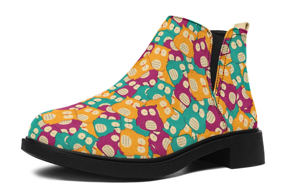 Cute Owl Pattern Neat Vibe Boots