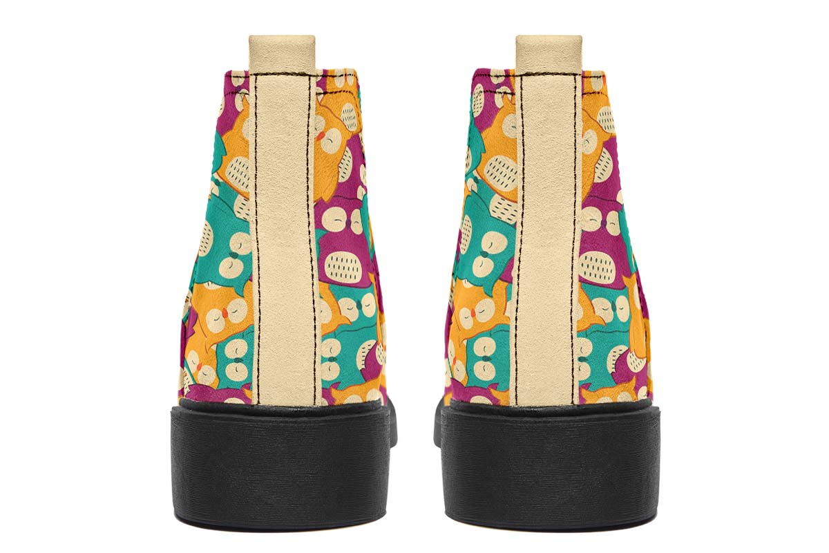 Cute Owl Pattern Neat Vibe Boots