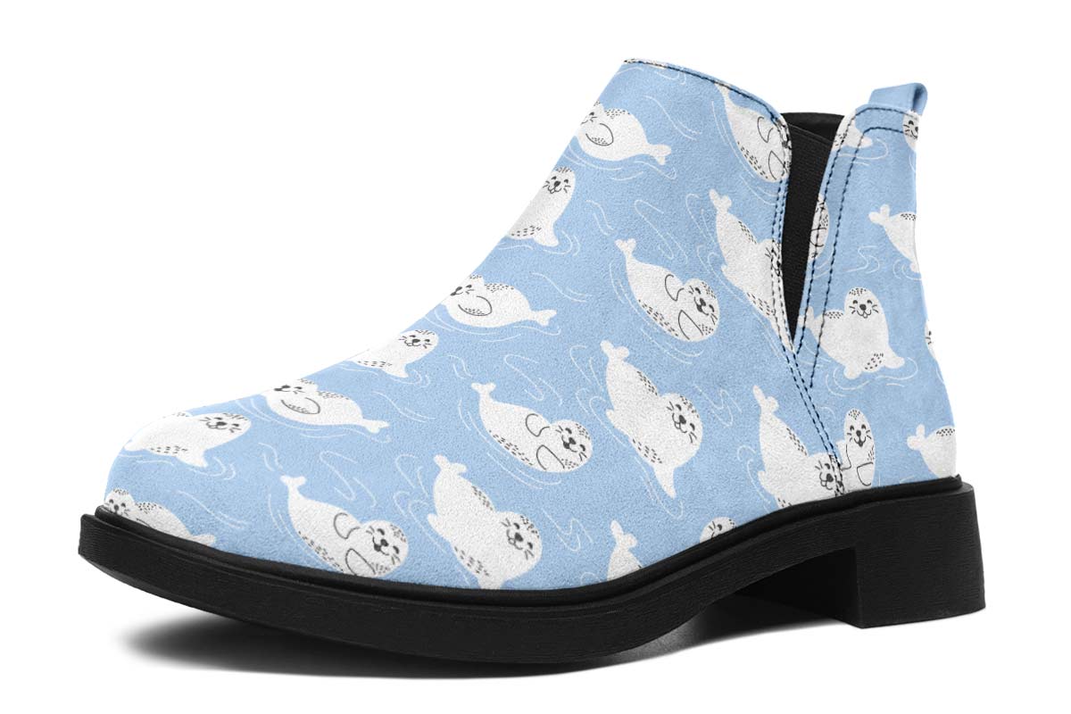 Seal Pattern Neat Vibe Boots