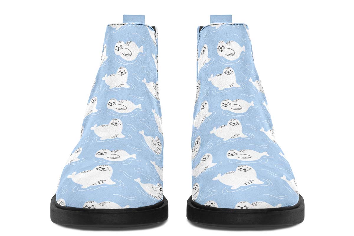 Seal Pattern Neat Vibe Boots
