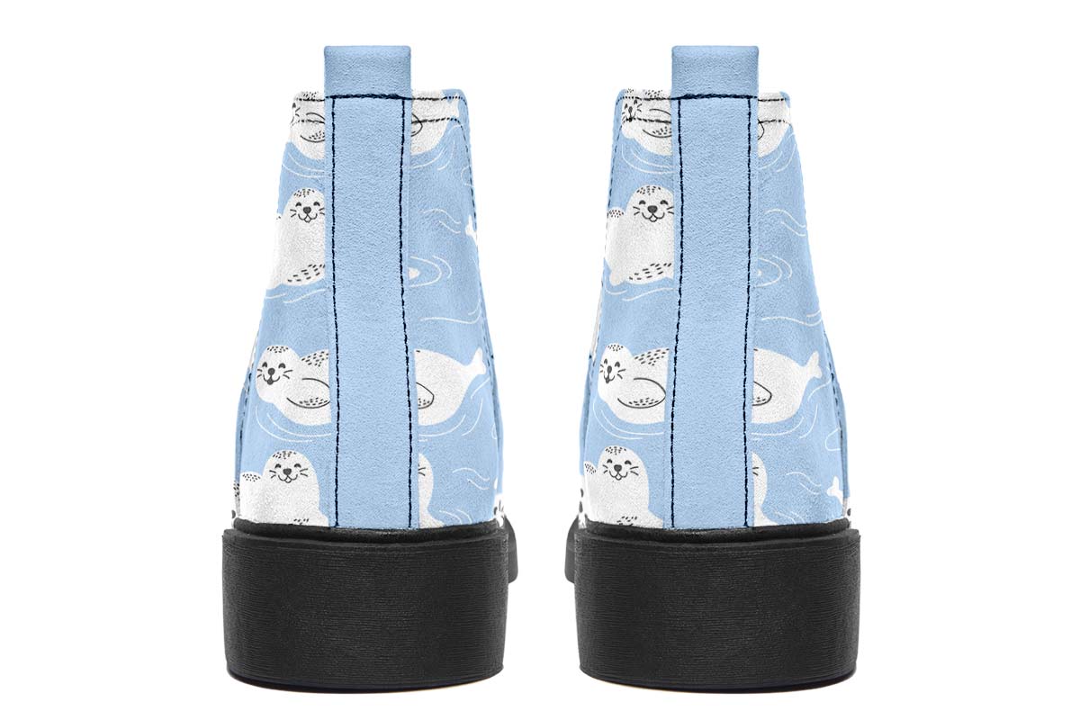 Seal Pattern Neat Vibe Boots