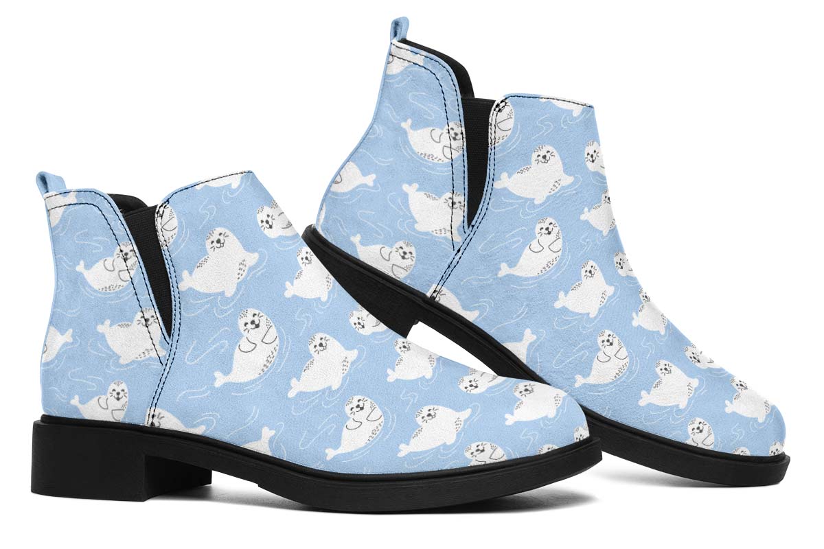 Seal Pattern Neat Vibe Boots