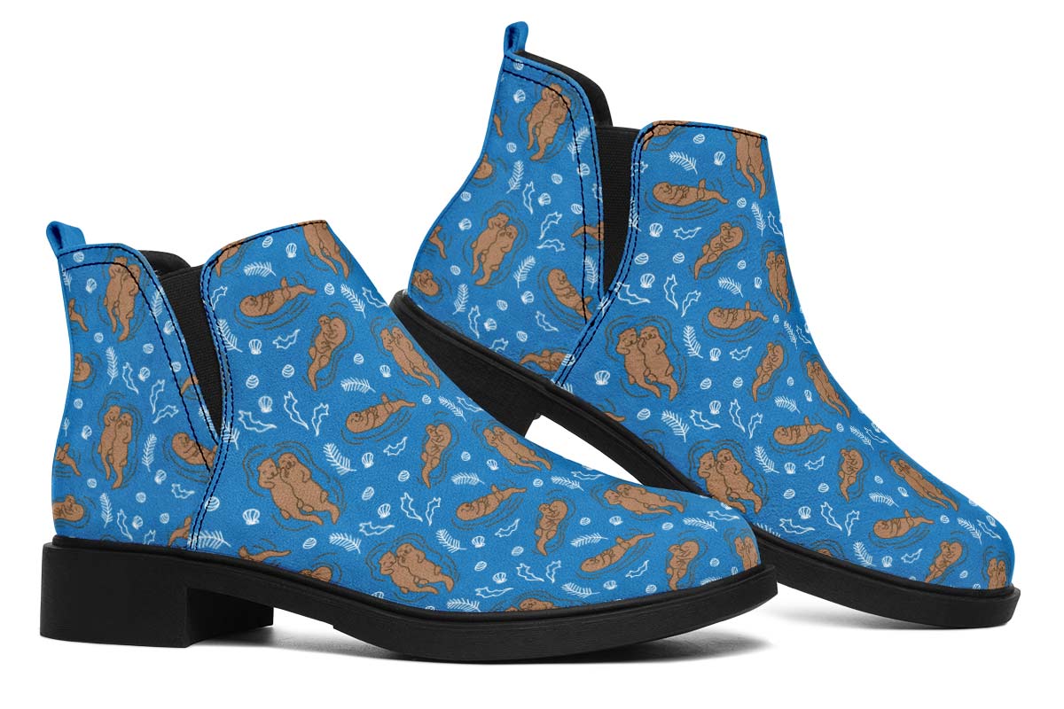 Swimming Sea Otters Neat Vibe Boots