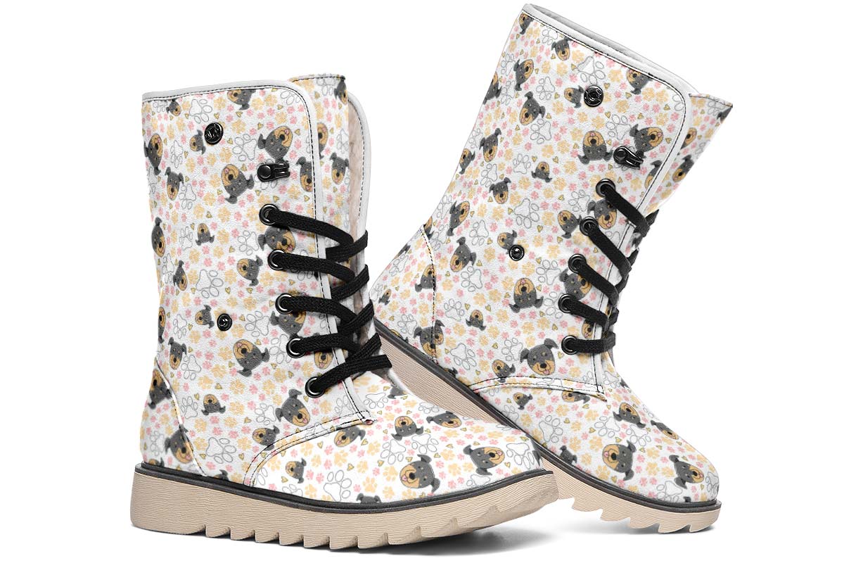 Beauceron Puppy Pattern Polar Vibe Boots