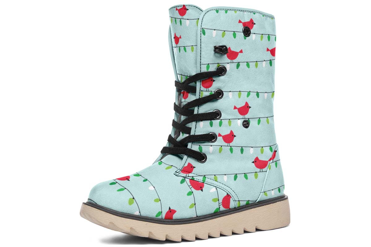 Birds On Christmas Lights Polar Vibe Boots