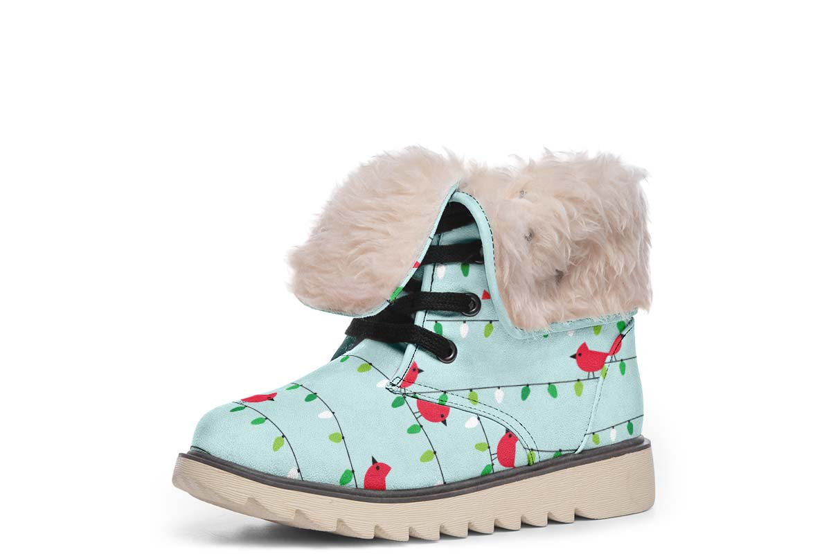 Birds On Christmas Lights Polar Vibe Boots