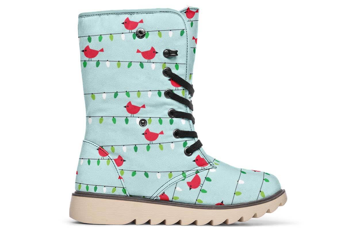 Birds On Christmas Lights Polar Vibe Boots