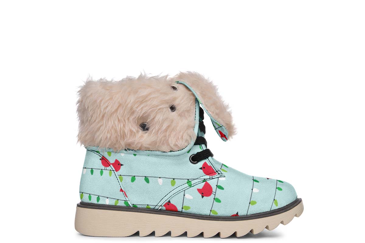 Birds On Christmas Lights Polar Vibe Boots