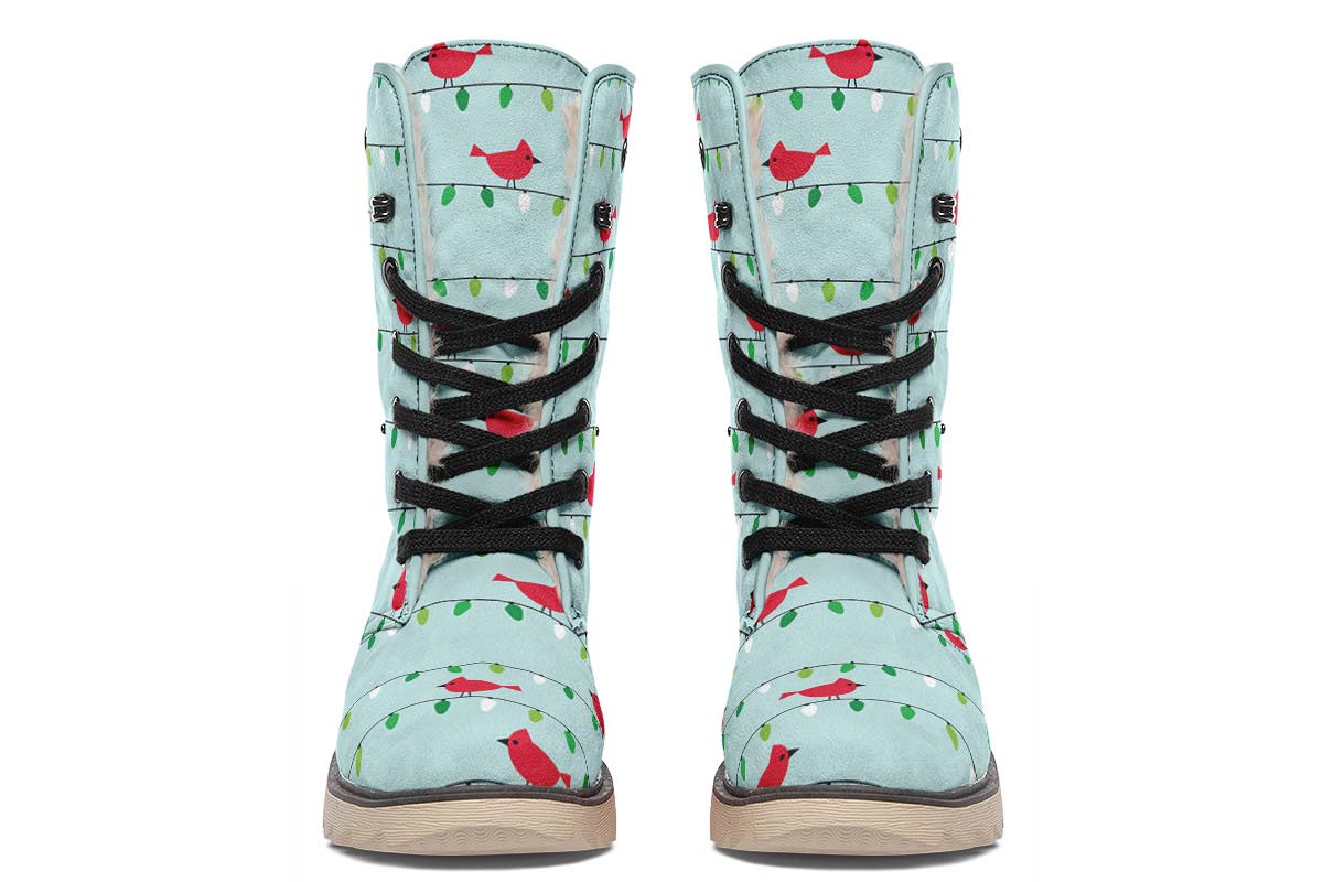 Birds On Christmas Lights Polar Vibe Boots