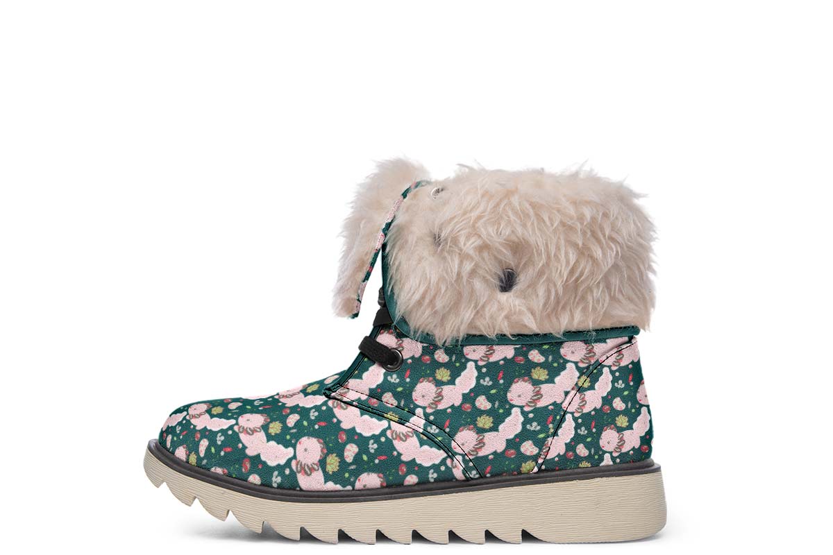 Cute Axoltol Pattern Polar Vibe Boots