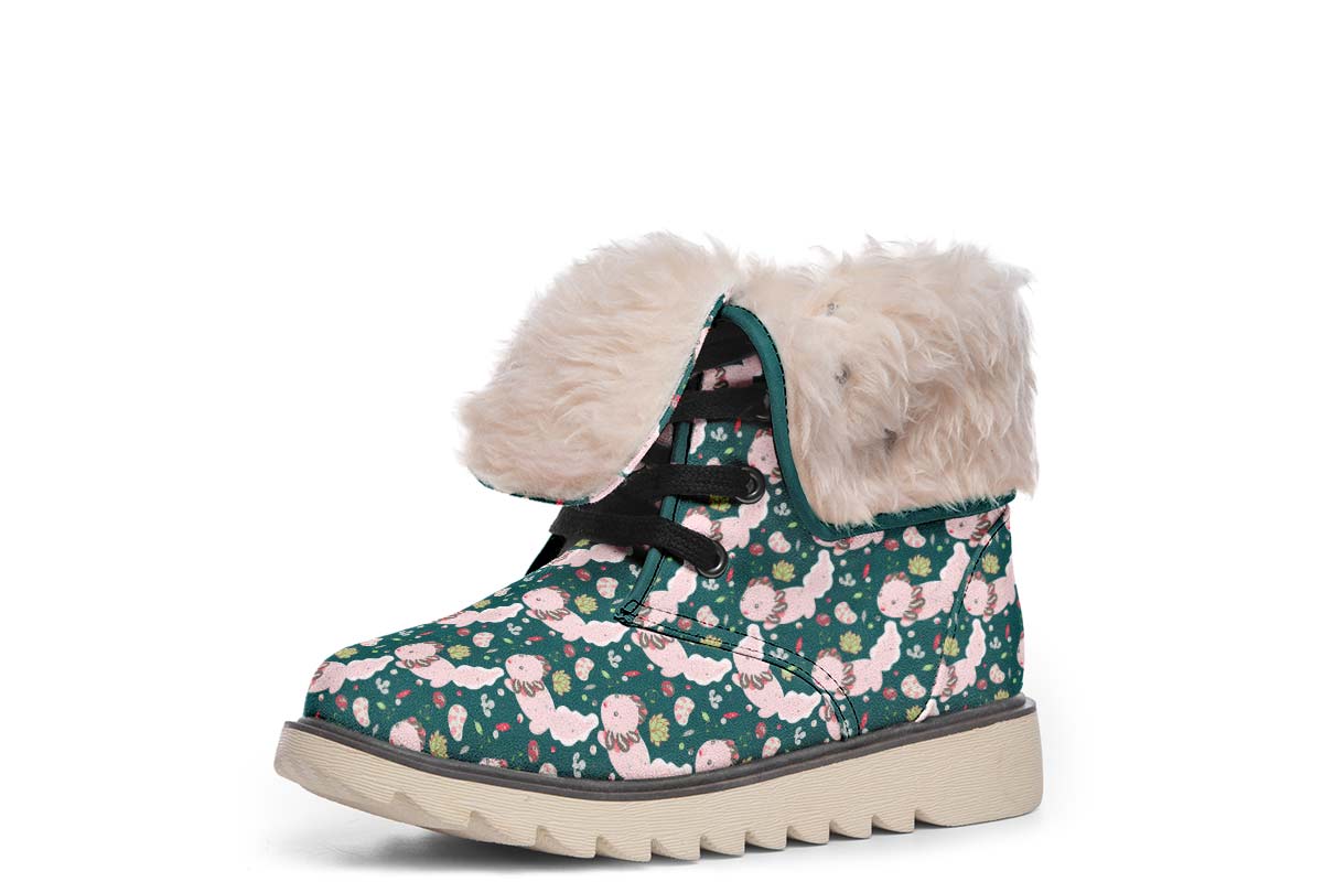 Cute Axoltol Pattern Polar Vibe Boots