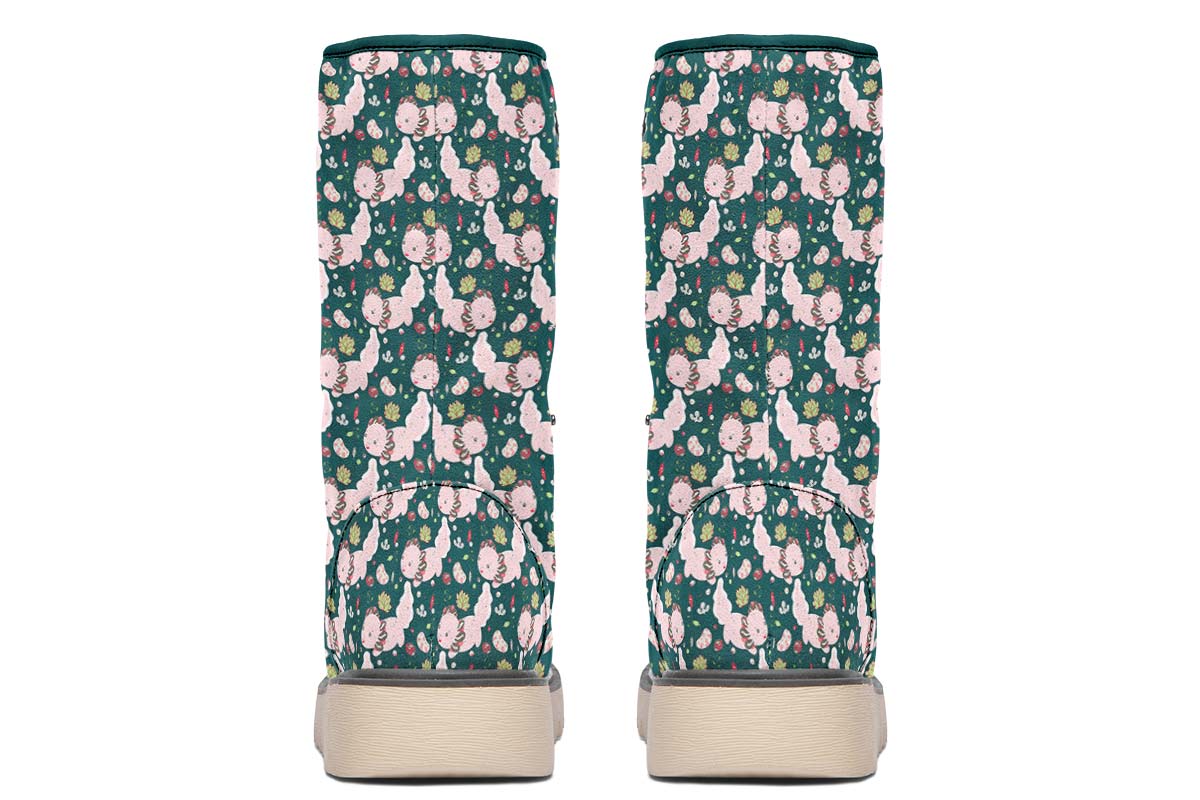 Cute Axoltol Pattern Polar Vibe Boots