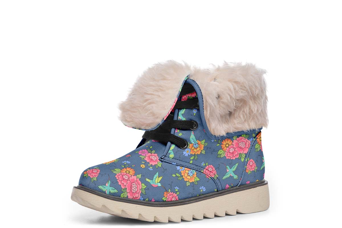 Cute Hummingbirds Pattern Polar Vibe Boots