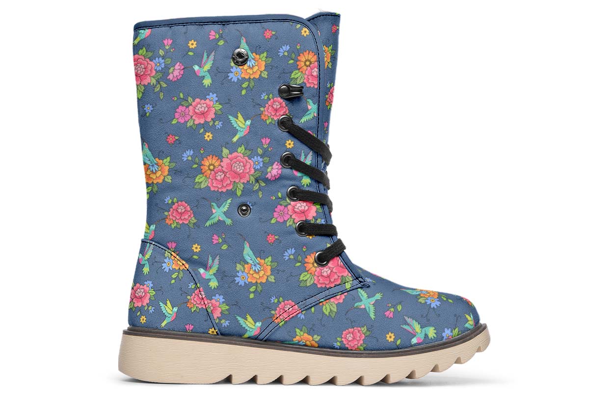 Cute Hummingbirds Pattern Polar Vibe Boots