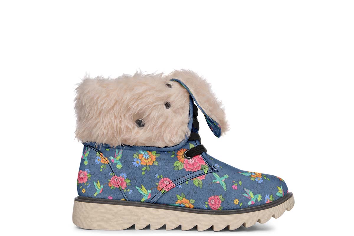 Cute Hummingbirds Pattern Polar Vibe Boots